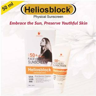 HELIOSBLOCK Sunscreen - SPF 50 PA+++ Anti Pollution Active & Face+Body Sunscreen
