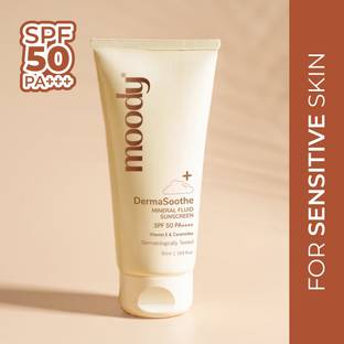 MOODY Sunscreen - SPF 50 PA++++ SensiSoothe SPF 50 PA++++ Mineral Sunscreen with Ceramides & Rice