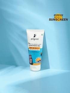 Pilgrim Sunscreen - SPF 50 PA+++ 1% Hyaluronic Acid Sunscreen Gel | UVA/UVB/Bluelight Protection | Broad Spectrum