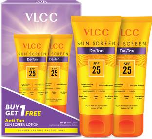 VLCC Sunscreen - SPF 25 De-Tan Sun Screen Lotion - Buy One Get One