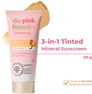 The Pink Foundry Sunscreen - SPF 30 PA+++ Matte Moisturising Mineral Tinted Sunscreen|SPF 30 PA+++|UVA UVB Protection