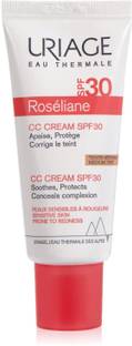 Uriage Sunscreen - SPF 50 Roseliane CC Tinted Cream SPF 30 for Redness-prone Skin 40 Ml