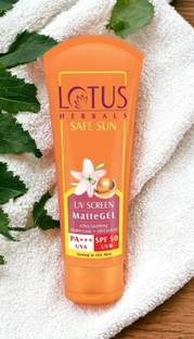 LOTUS HERBALS Sunscreen - SPF 50 PA+++ Safe Sun UV Screen MatteGEL Sunscreen SPF 50 PA+++