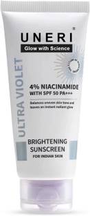 UNERI Sunscreen - SPF 50 PA+++ 4% Niacinamide Brightening Sunscreen for Women & Men