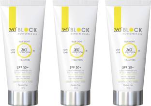 360 Block Sunscreen - SPF 50 PA+ Gel SPF 50+ Protection Against Blue Light, UVA, UVB & IR
