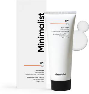 Minimalist Sunscreen - SPF 60 PA++++ Sun Cream for Sensitive & Acne Prone Skin ,Pregnancy Safe