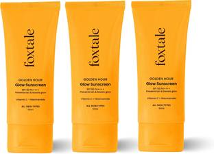 Foxtale Sunscreen - SPF 50 PA+++ -(Pack of 3) Essentials Brightening SPF 50 Sunscreen