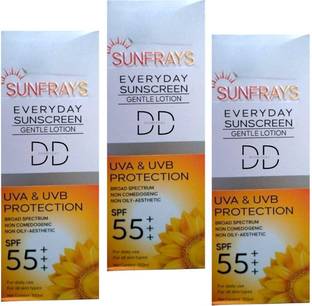 DOOMSDAY Sunscreen - SPF 50 PA+++ SUNFRAYS SUNSCREEN FOR COMPLETE HIGH PROTECTION SUN RAYS PACK OF-100ml x 3