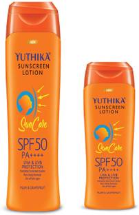Yuthika Sunscreen - SPF 50 PA++++ Plum & Grapefruit UVA & UVB Protection Non Sticky For Women & Men All Skin Type