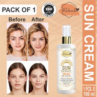 RABENDA Sunscreen - SPF 50 PA++ Sunscreen Fairness Liquorice UV Lotion - SPF 30+++