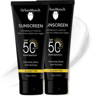 UrbanMooch Sunscreen - SPF 50 PA+++ PA+++ Sunscreen - SPF 50 PA+++ Sunscreen SPF 50 with Niacinamide & Retinol | PA+++