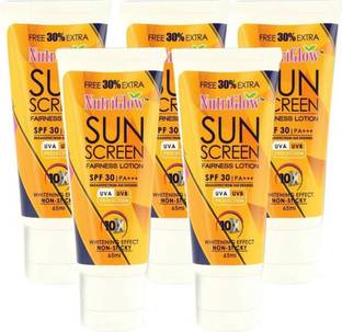 NutriGlow Sunscreen - SPF 50 PA+++ Sun Screen Lotion (Pack of 5)
