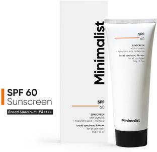 Minimalist Sunscreen - SPF 60 PA++++ Sun Cream for Sensitive & Acne Prone Skin ,Pregnancy Safe