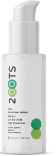 2dots Sunscreen - SPF 50+ PA+++ Cica Sunscreen Lotion SPF Water Resistant UVA & UBA Protection for Men & Women
