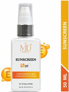 MD COSMETIC Sunscreen - SPF 50 PA++++ Ultra-Light, Non-Greasy & Water-Resistant | Broad Spectrum UV Protection