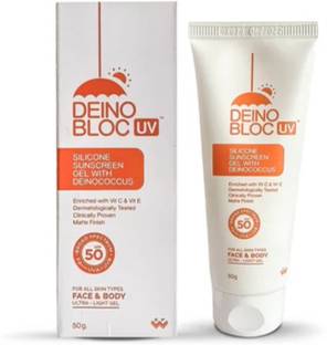 DEINOBLOC Sunscreen - SPF 50 PA+++ UV Silicone Sunscreen Gel With Deinococcus