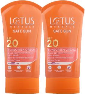 LOTUS HERBALS Sunscreen - SPF 20 Safe Sun Sunscreen Cream