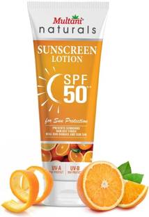 Multani Sunscreen - SPF 50 PA++ naturals Vitamin C Sunscreen Lotion | Prevent Sunburn & Sun Tan -