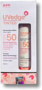 Aurelderma Sunscreen - SPF 50 PA+++ By UVedge Tunted Sunscreen Lotion