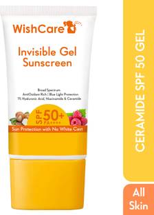 WishCare Sunscreen - SPF 50+ PA++++ Invisible Gel Sunscreen - Oil Free, Broad Spectrum with No White Cast