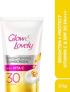 Glow & Lovely Sunscreen - SPF 50 Brightening Sunscreen SPF 30, 50g