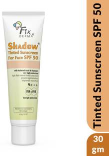 Fixderma Sunscreen - SPF 50 PA+++ Shadow Tinted Sunscreen SPF 50 with Vitamin E, Sunscreen for UVA-UVB Protection