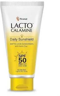 Lacto Calamine Sunscreen - SPF 50 PA+++ Daily Sunshield SPF 50 PA+++, UVA/UVB Protection, 50g