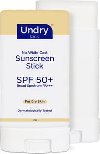 Undry Sunscreen - SPF 50 PA+++ Sunscreen Stick with Vit C; Dermatologically Tested Sunstick for all Skin Types