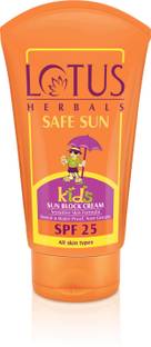 LOTUS Sunscreen - SPF 25 Herbals Kids Sun Block Sentitive Skin Formula SPF 25 Cream