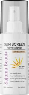 Sajuma Beauty Sunscreen - SPF 50 SPF 50 suncream blocks 98% UVB and UVA, guarding skin and limiting tanning.