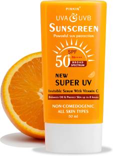 PINKIN Sunscreen - SPF 50 PA++++ Vitamin C+E Super UV Powerful Sun Protection For Bright & Glowing Skin