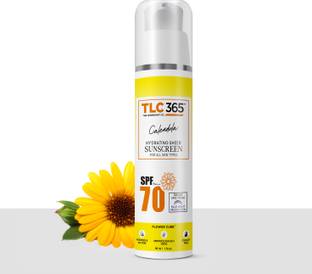 TLC 365 Sunscreen - SPF 70 PA++++ Calendula Hydrating Sheer Sunscreen with UVA/UVB Protection