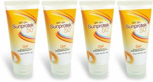 Sunprotek Sunscreen - SPF 50 PA+++ Sunscreen Gel With SPF 50+ & PA+++ Broad Spectrum UVA Protection (Pack of 4)