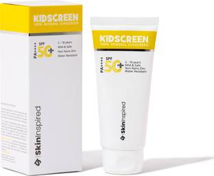 SkinInspired Sunscreen - SPF 50 + PA++++ Kidscreen 100% Mineral Sunscreen| Non-Greasy | With Vitamin E & Pro Vitamin B5