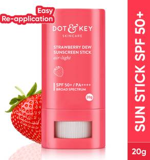 Dot & Key Sunscreen - SPF 50 PA++++ Strawberry Dew Stick On-The-Go With Ceramide Normal Skin Type