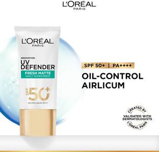 L'Oréal Paris Sunscreen - SPF 50 PA++++ UV Defender Serum Protector Sunscreen SPF 50 PA+++, Matte & Fresh, 50 ml