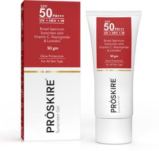 Proskire Sunscreen - SPF 50 PA+++ Broad Spectrum Sunscreen With Vitamin C, Niacinamide & Lumiskin
