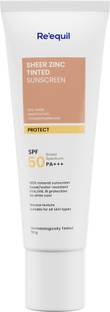 Re'equil Sunscreen - SPF 50 PA+++ SHEER ZINC TINTED SUNSCREEN - 100% MINERAL SUNSCREEN