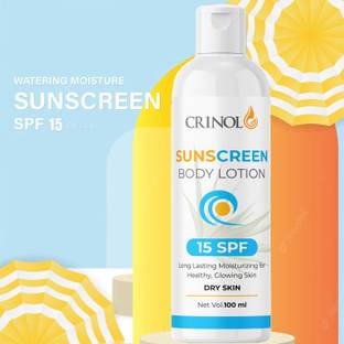 crinol Sunscreen - SPF 50 body Lotion 15 spf for men and womens (100ml)