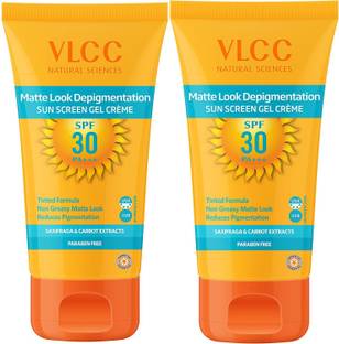 VLCC Sunscreen - SPF 30 PA+++ Matte Look Depigmentation SPF 30 Premium Sunscreen Gel Cream Combo (100gm X 2)