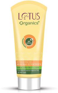 Lotus Organics+ Sunscreen - SPF 50 PA+++ Face Sunscreen Gel