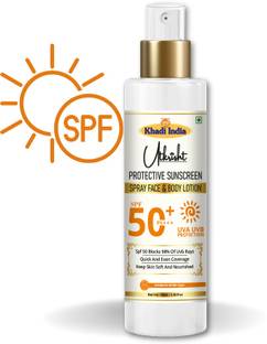 Utkrisht Sunscreen - SPF 50 PA+++ Khadi Sunscreen - SPF 50 PA++ deep hydration instant whitening spray