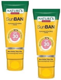 Nature's Essence Sunscreen - SPF 50 PA+++ SUN BAN SPF 30 60MLX2(140MRPX2)
