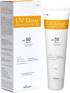 Brinton Sunscreen - SPF 50 PA+++ UVDoux Silicone Sunscreen Gel with SPF 50 PA+++ in Matte Finish and Oil Free Formula| Water Resistant Sunscreen| Protection against UVA/UVB Ray