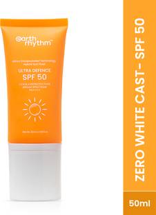 Earth Rhythm Sunscreen - SPF SPF 50 Tube PA++++ Ultra Defence Hybrid Sunscreen SPF 50 PA++++, Zero White Cast, Non Sticky