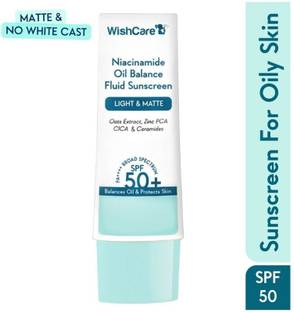 WishCare Sunscreen - SPF 50+ PA++++ Niacinamide Oil Balance Sunscreen SPF 50 PA++++ - Light & Matte Sunscreen