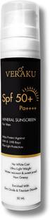 veraku Sunscreen - SPF 50 PA++++ For Men - UVA & UVB Protection | No White Cast | Non-Sticky |