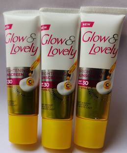 Glow & Lovely Sunscreen - SPF 50 PA+++ BRIGHTENING SUNSCREEN WITH VITA C NON STICKY 15MLS X 3N