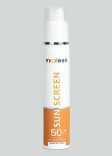 mooleen Sunscreen - SPF 50 PA+++ Aqua Sunscreen with Hyaluronic Acid | Hydrate & UVA/B Protection | No White Cast