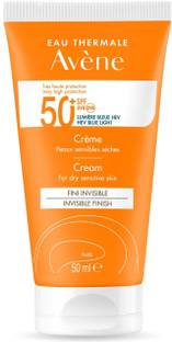 Avene Sunscreen - SPF 50 PA+ Cream |UVA/UVB/Blue light Protection|